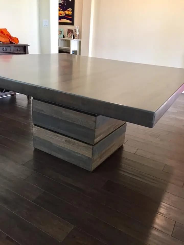 a table in a room