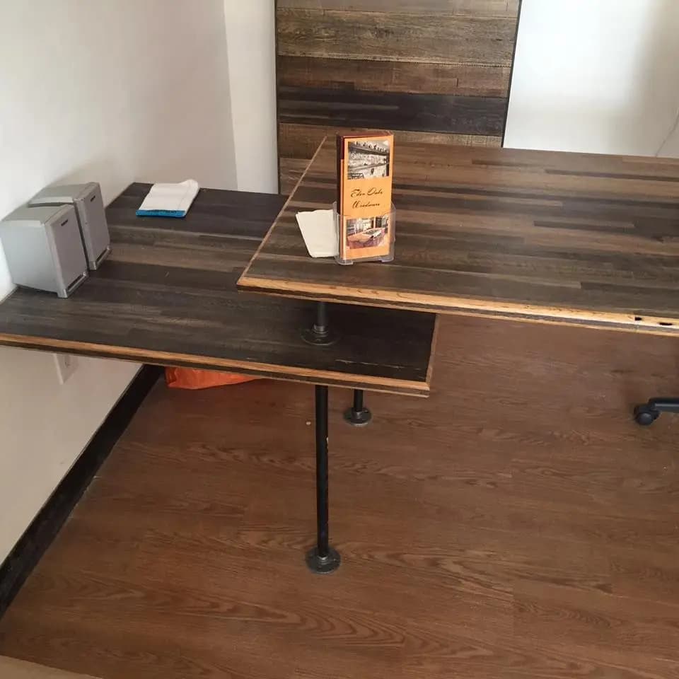 a table with a box on it